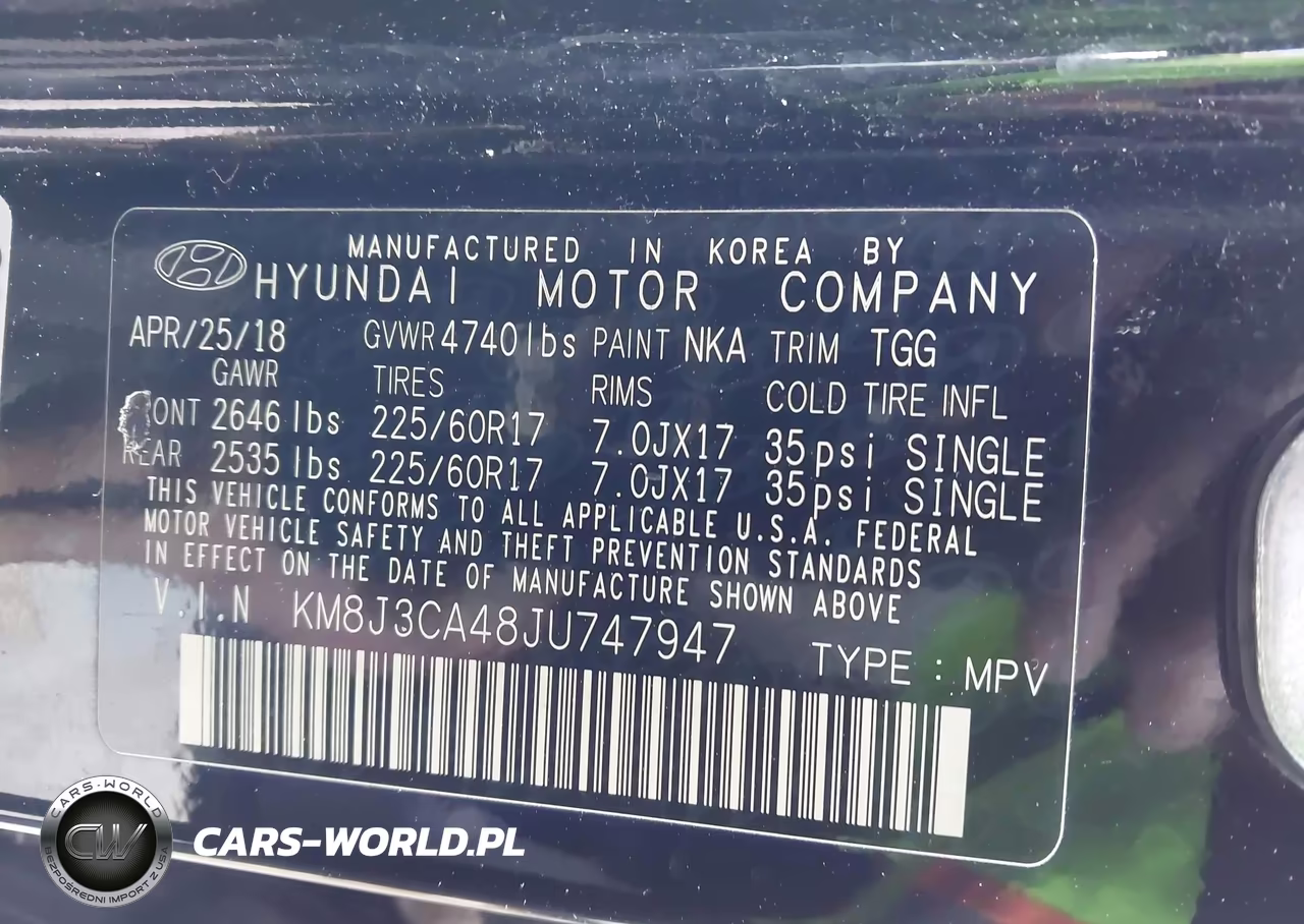 2018 Hyundai Tucson Sel VIN:KM8J3CA48JU747947 - 9