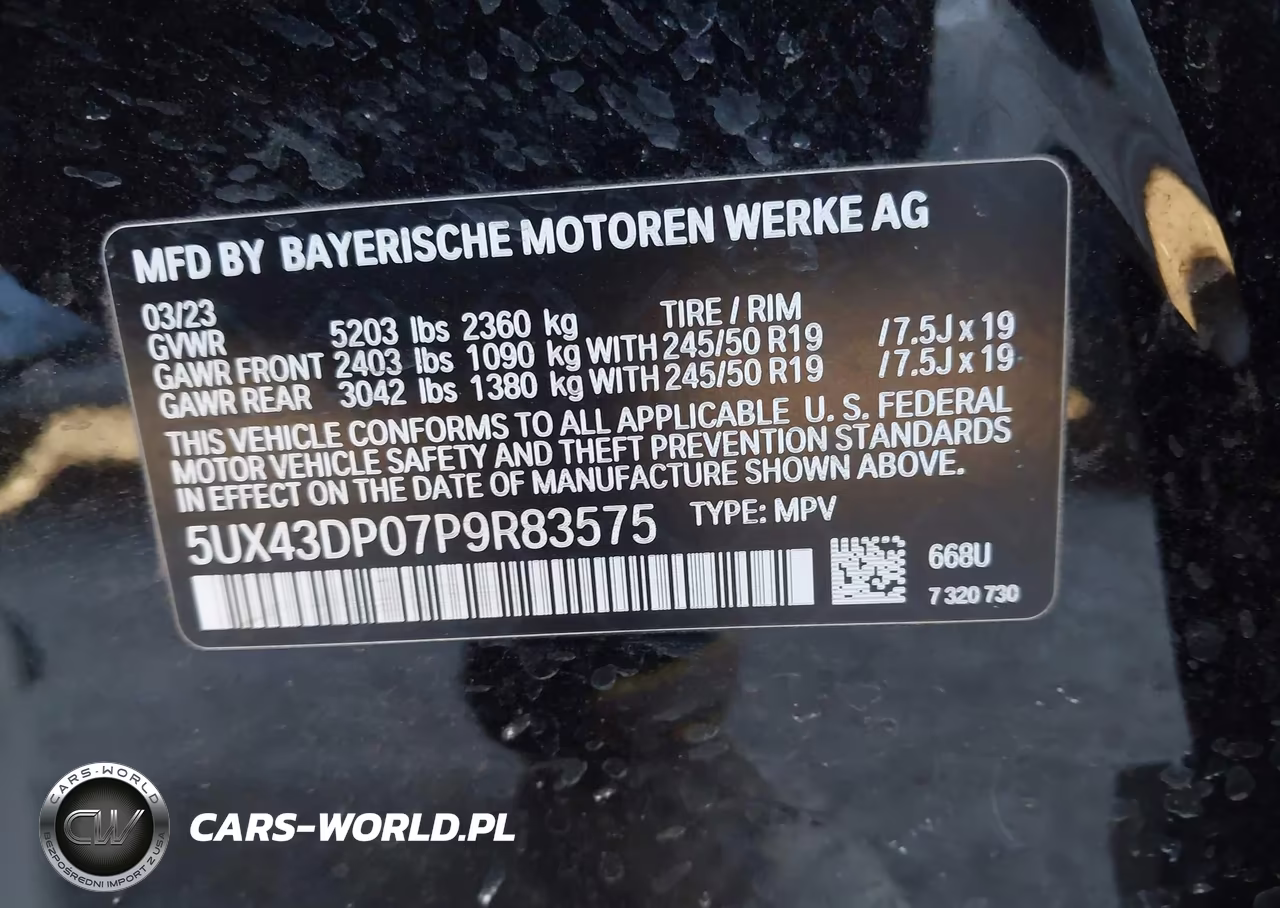 2023 BMW X3 Sdrive30I VIN:5UX43DP07P9R83575 - 9