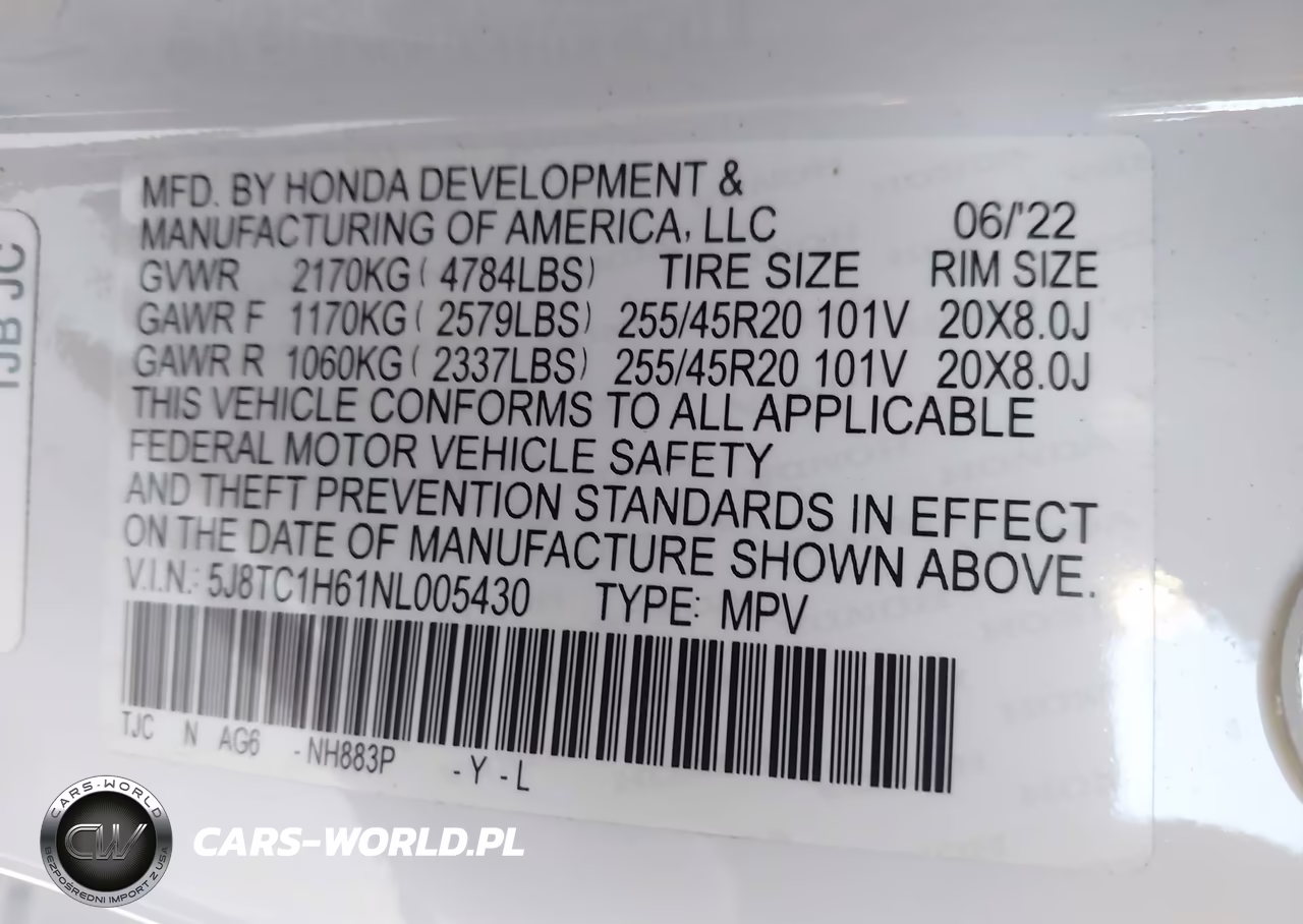 2022 Acura Rdx A-Spec Package VIN:5J8TC1H61NL005430 - 9
