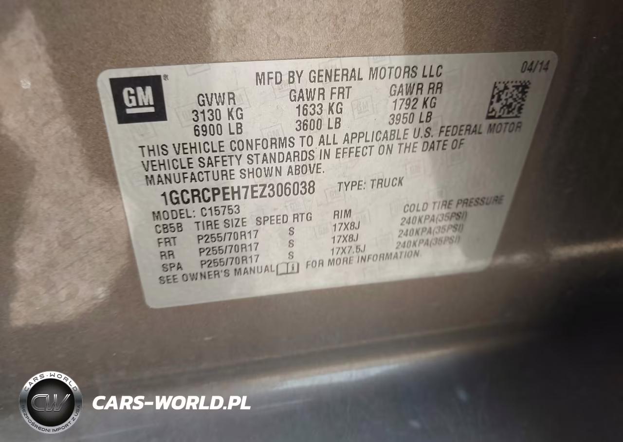 2014 Chevrolet Silverado 1500 Work Truck 2Wt VIN:1GCRCPEH7EZ306038 - 9