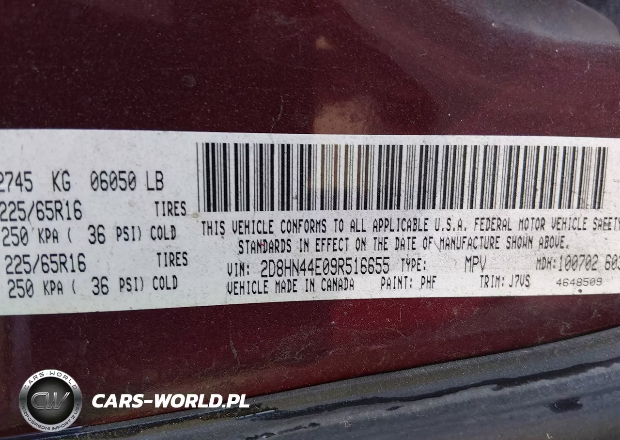 2009 Dodge Grand Caravan Se VIN:2D8HN44E09R516655 - 9