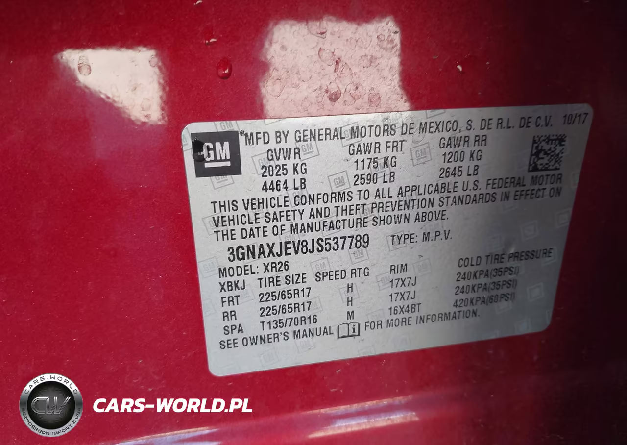 2018 Chevrolet Equinox Lt VIN:3GNAXJEV8JS537789 - 9