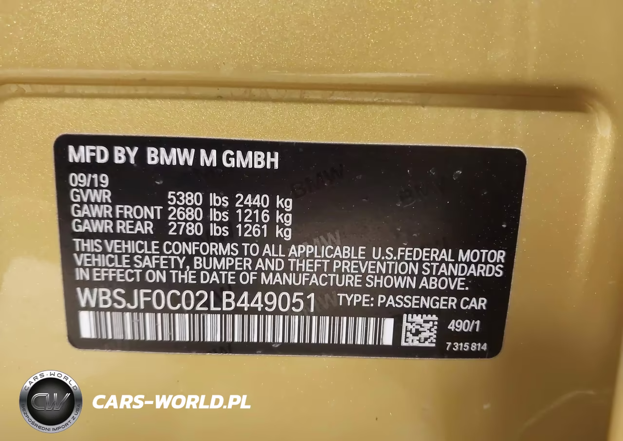 2020 BMW M5 Competition VIN:WBSJF0C02LB449051 - 9