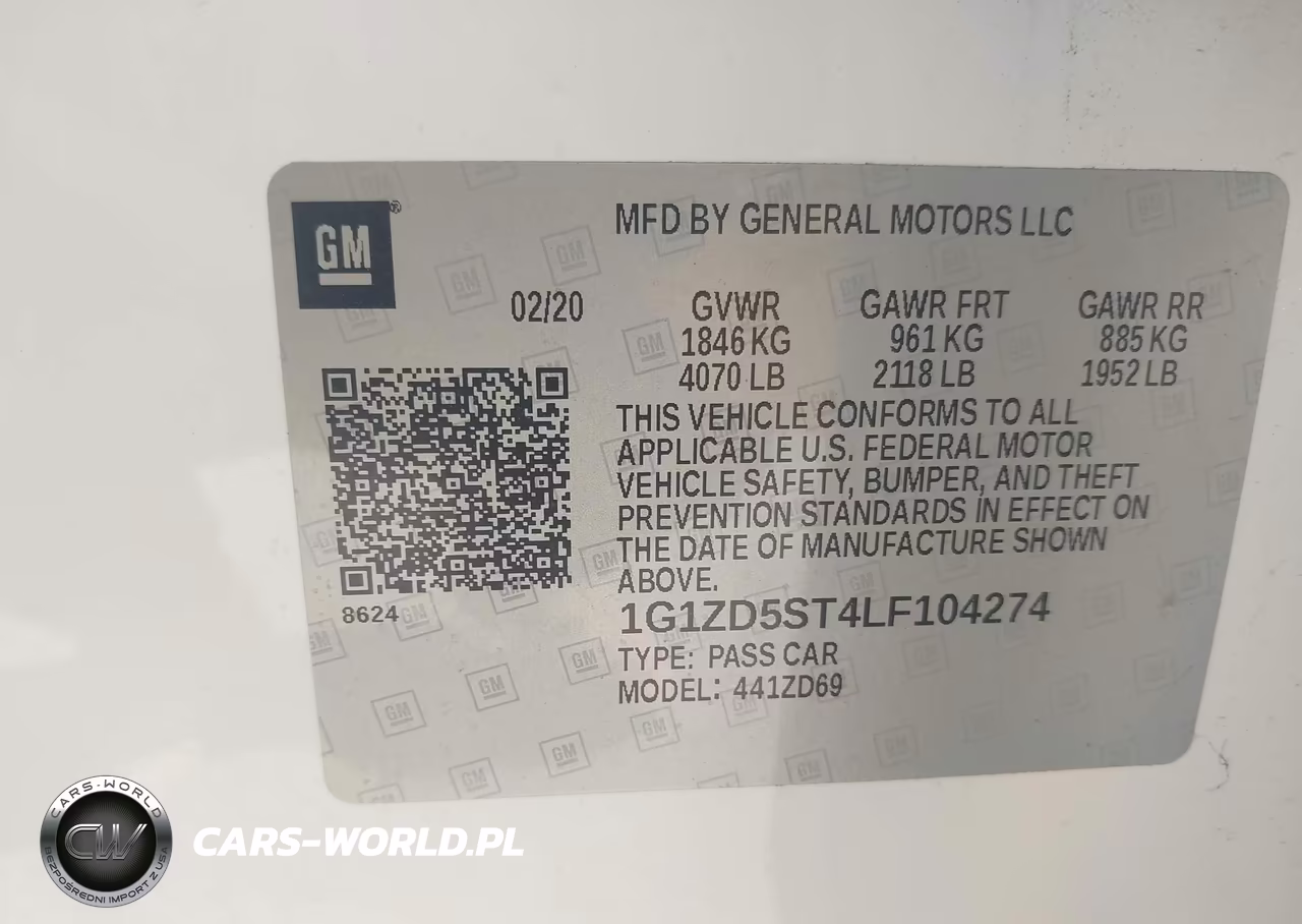 2020 Chevrolet Malibu Fwd Lt VIN:1G1ZD5ST4LF104274 - 9