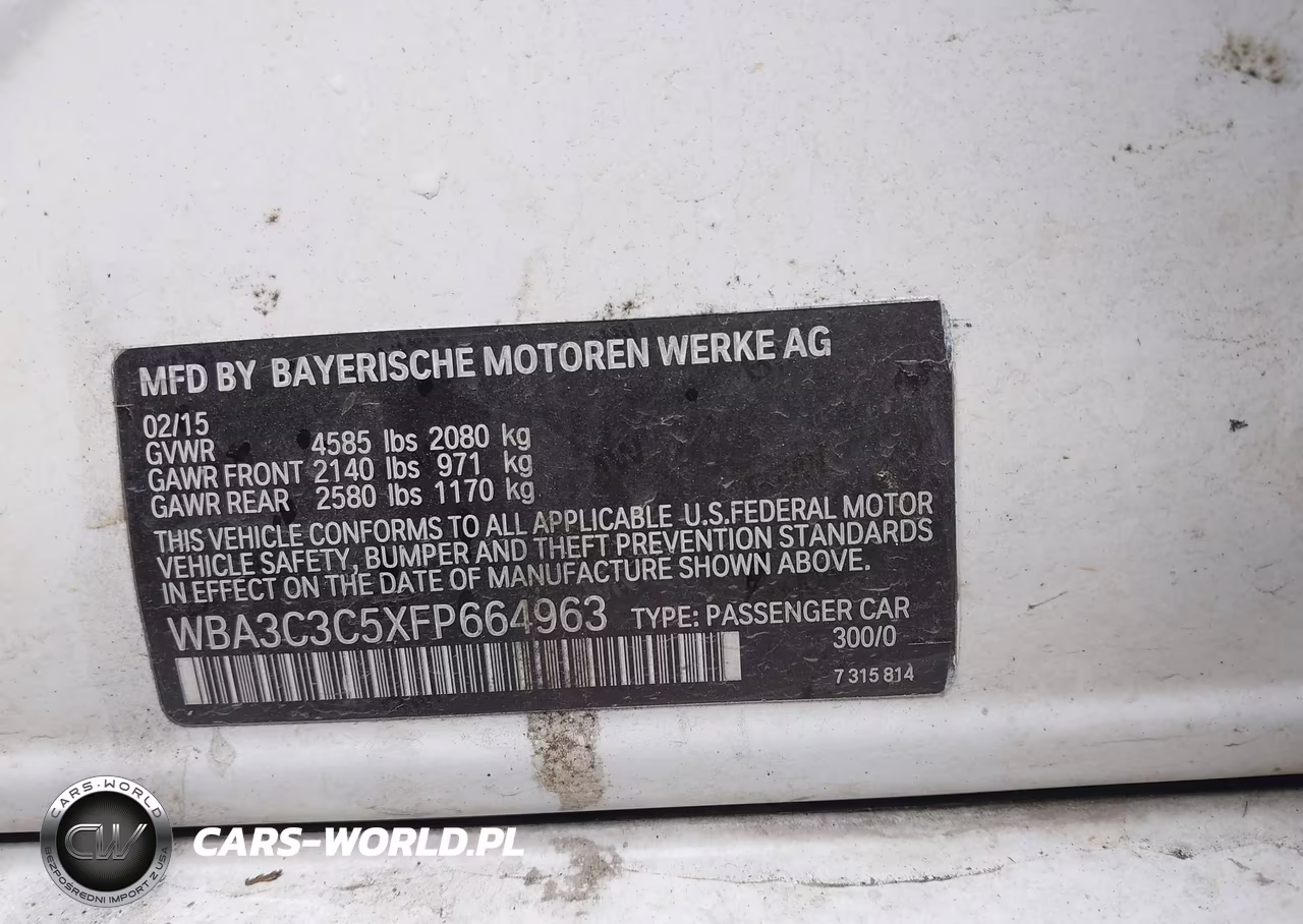 2015 BMW 320I xDrive VIN:WBA3C3C5XFP664963 - 9