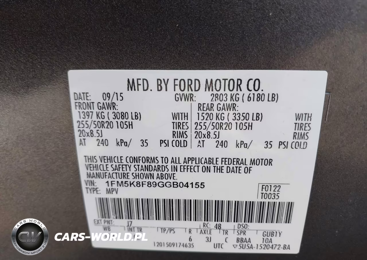 2016 Ford Explorer Limited VIN:1FM5K8F89GGB04155 - 9