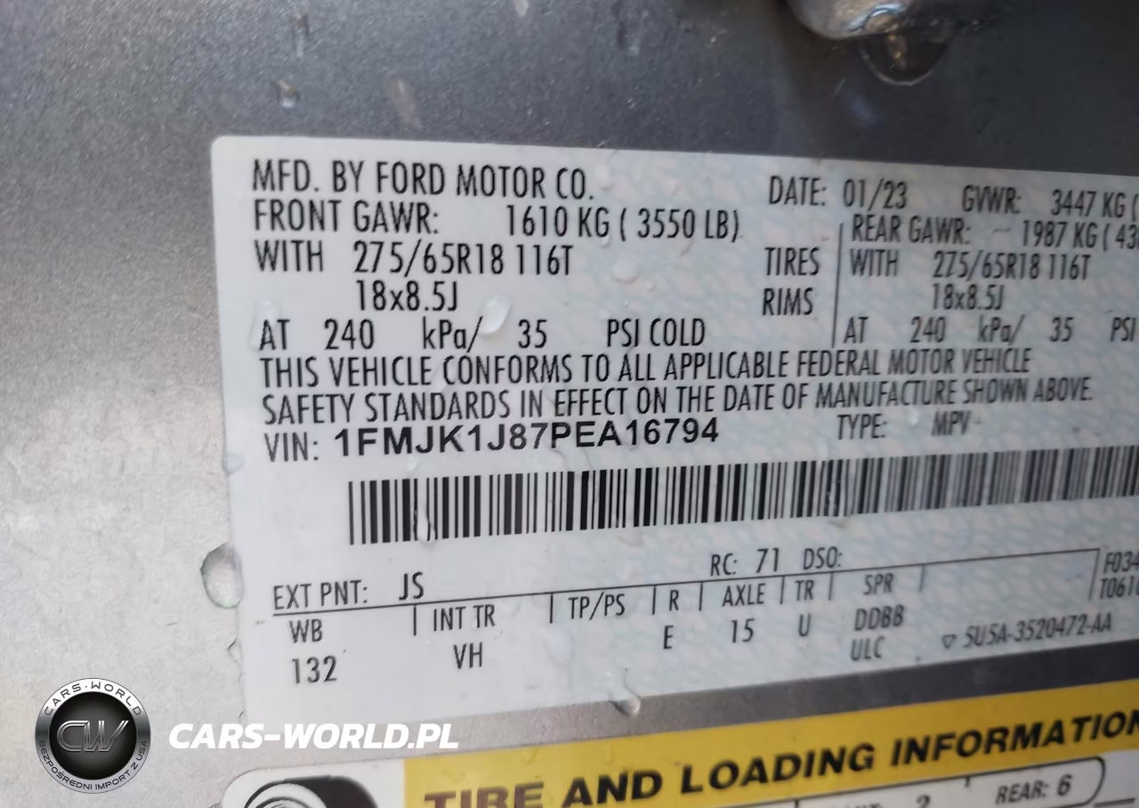 2023 Ford Expedition Xlt Max VIN:1FMJK1J87PEA16794 - 9