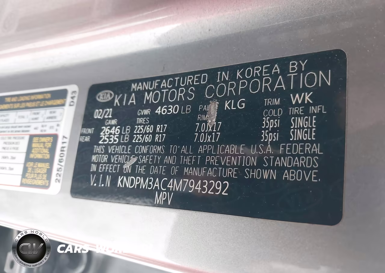 2021 Kia Sportage Lx VIN:KNDPM3AC4M7943292 - 9