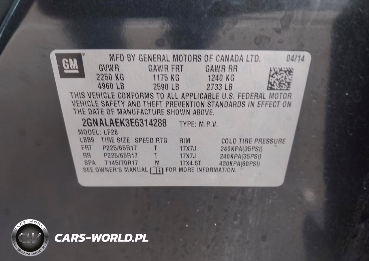 2014 Chevrolet Equinox Ls VIN:2GNALAEK3E6314288 - 9