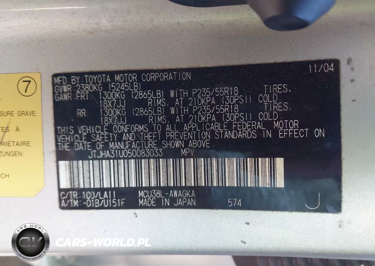 2005 Lexus Rx 330 VIN:JTJHA31U050083033 - 9