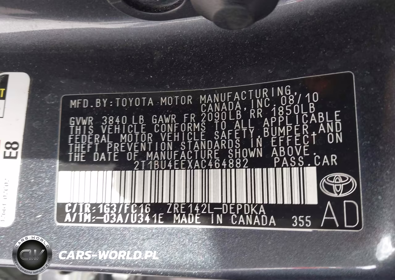 2010 Toyota Corolla Le VIN:2T1BU4EEXAC464882 - 9