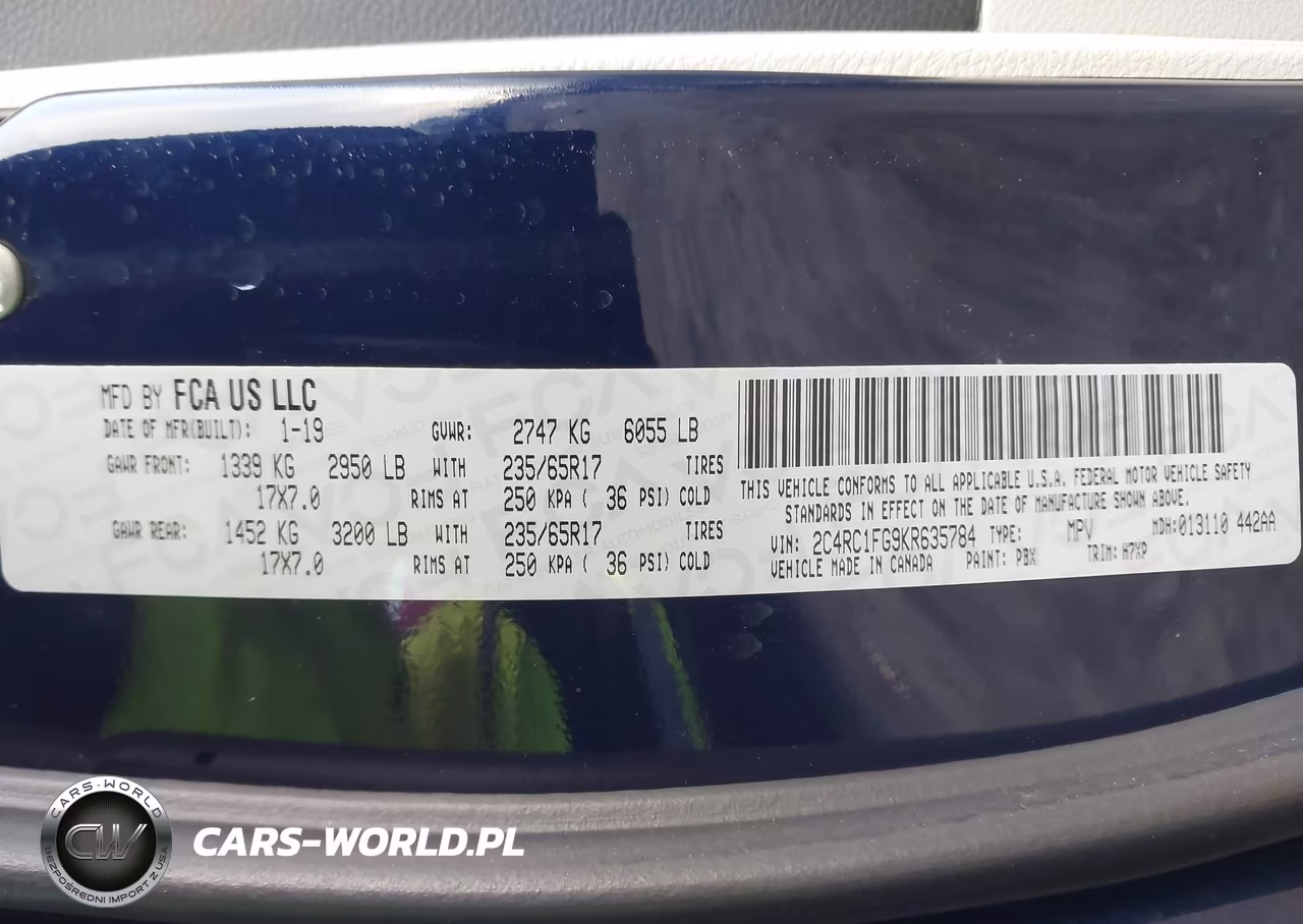2019 Chrysler Pacifica Touring Plus VIN:2C4RC1FG9KR635784 - 9