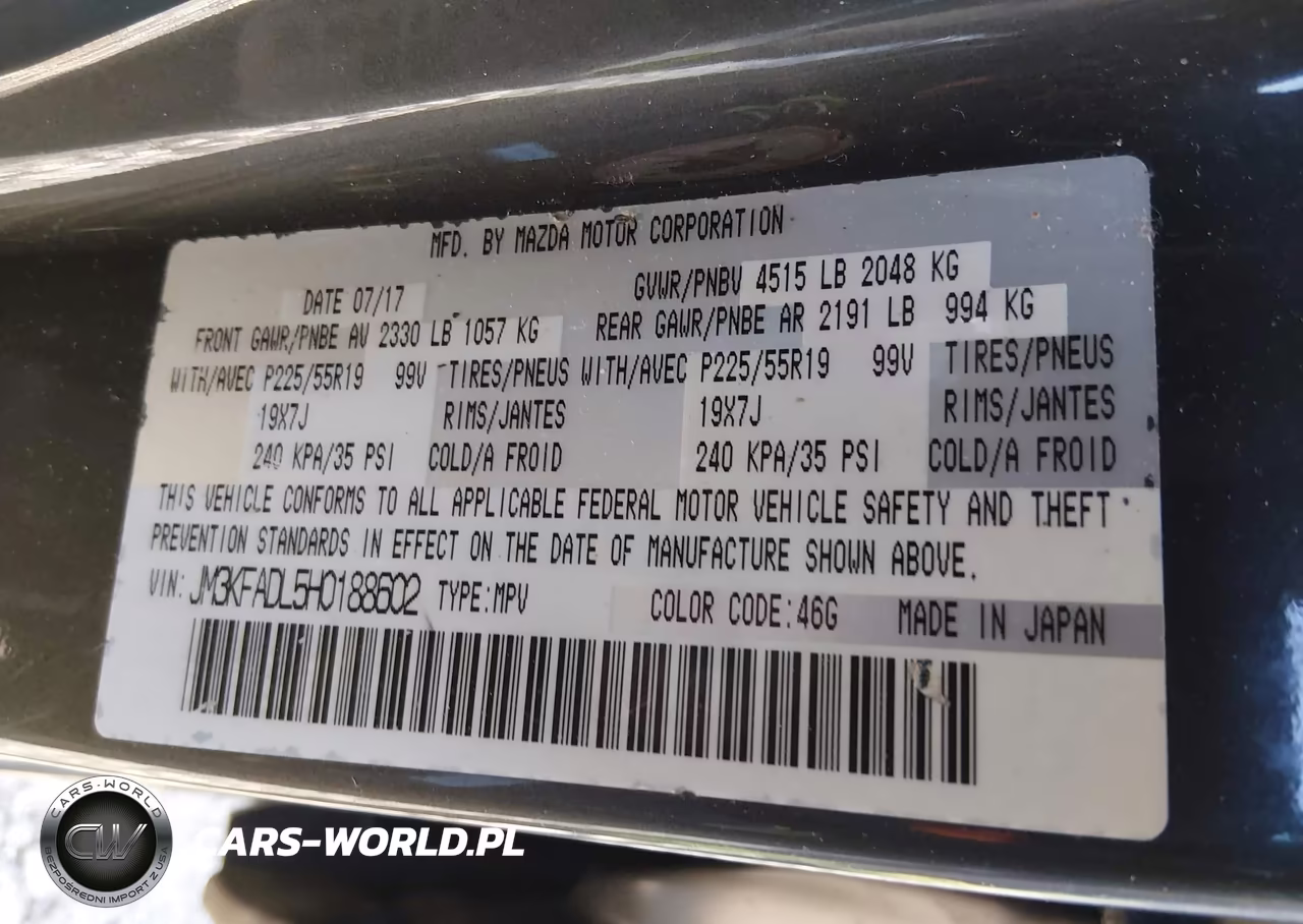 2017 Mazda Cx-5 Grand Touring VIN:JM3KFADL5H0188602 - 9