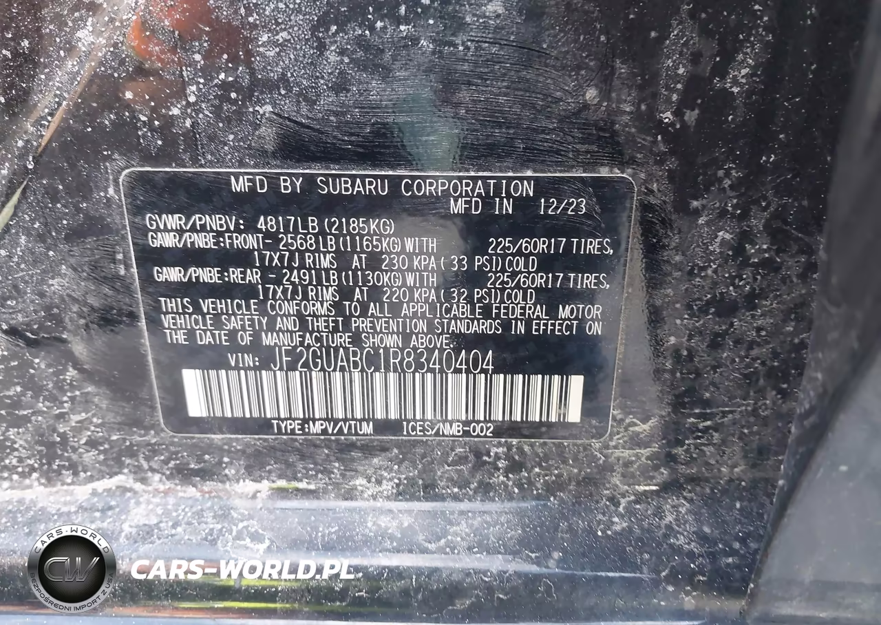 2024 Subaru Crosstrek VIN:JF2GUABC1R8340404 - 9