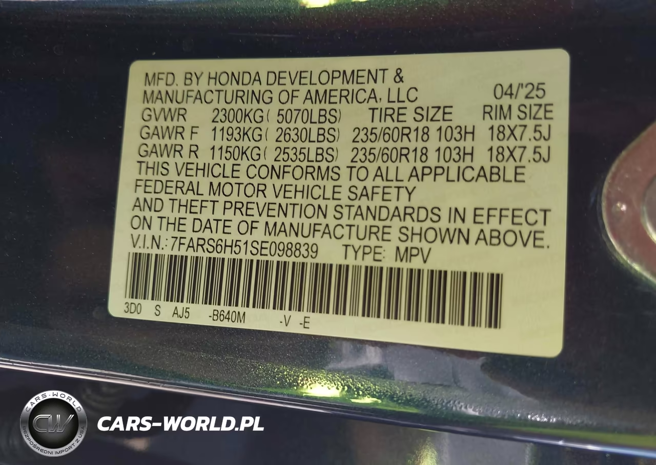 2025 Honda Cr-V Hybrid Sport VIN:7FARS6H51SE098839 - 9
