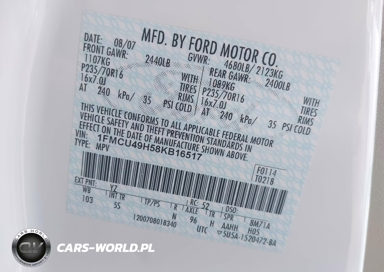 2008 Ford Escape Hybrid VIN:1FMCU49H58KB16517 - 9
