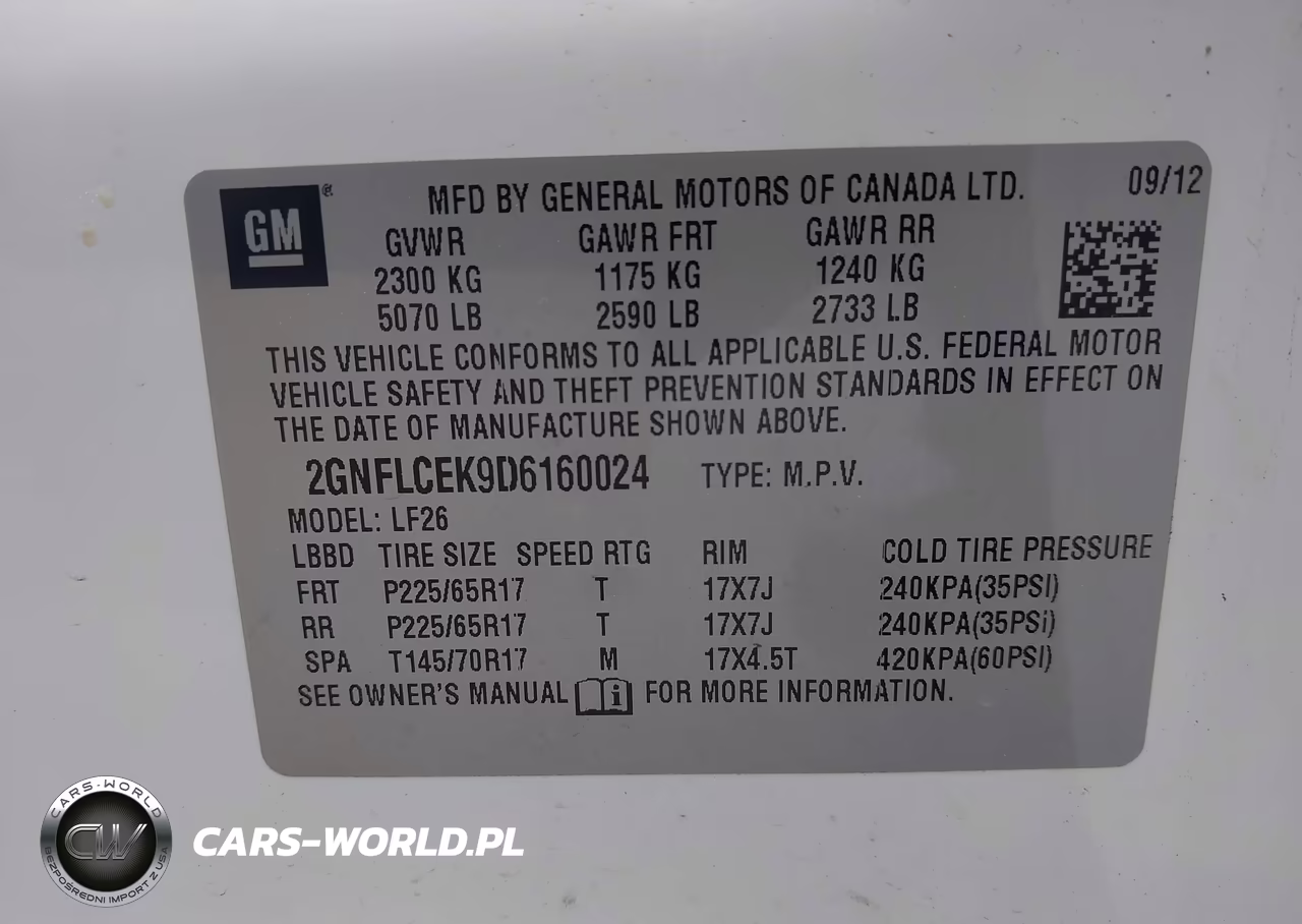 2013 Chevrolet Equinox Ls VIN:2GNFLCEK9D6160024 - 9