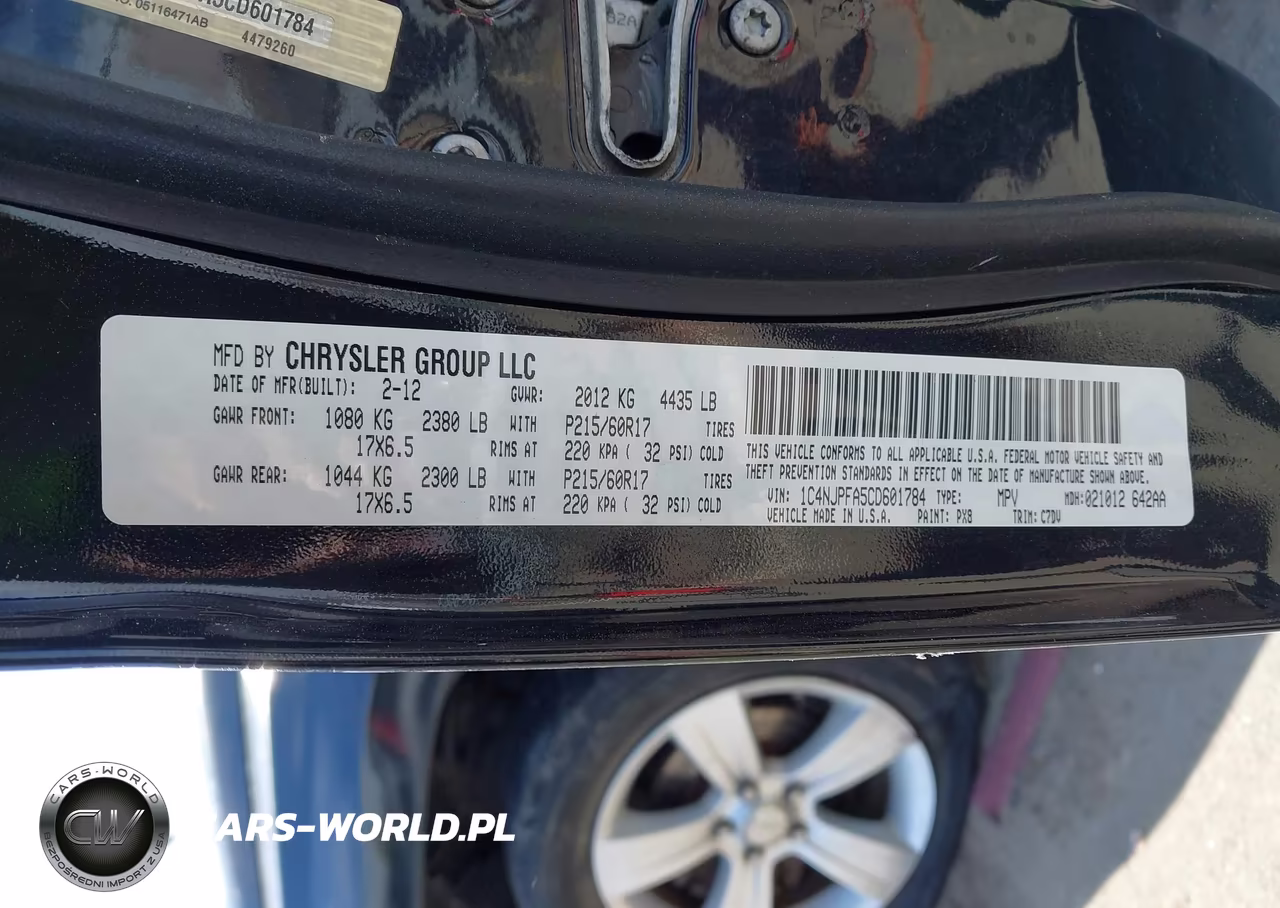 2012 Jeep Patriot Latitude VIN:1C4NJPFA5CD601784 - 9
