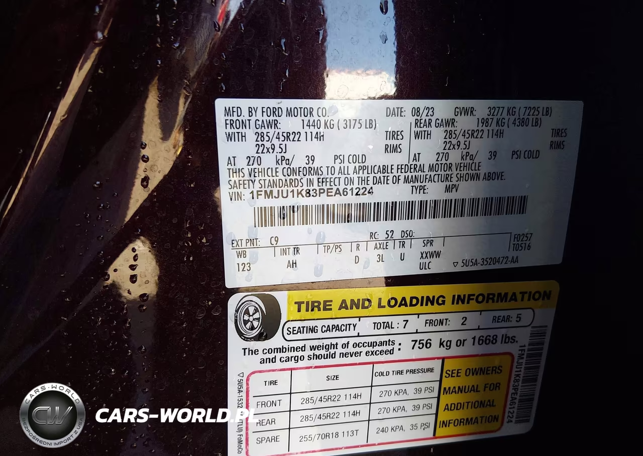 2023 Ford Expedition Limited VIN:1FMJU1K83PEA61224 - 9