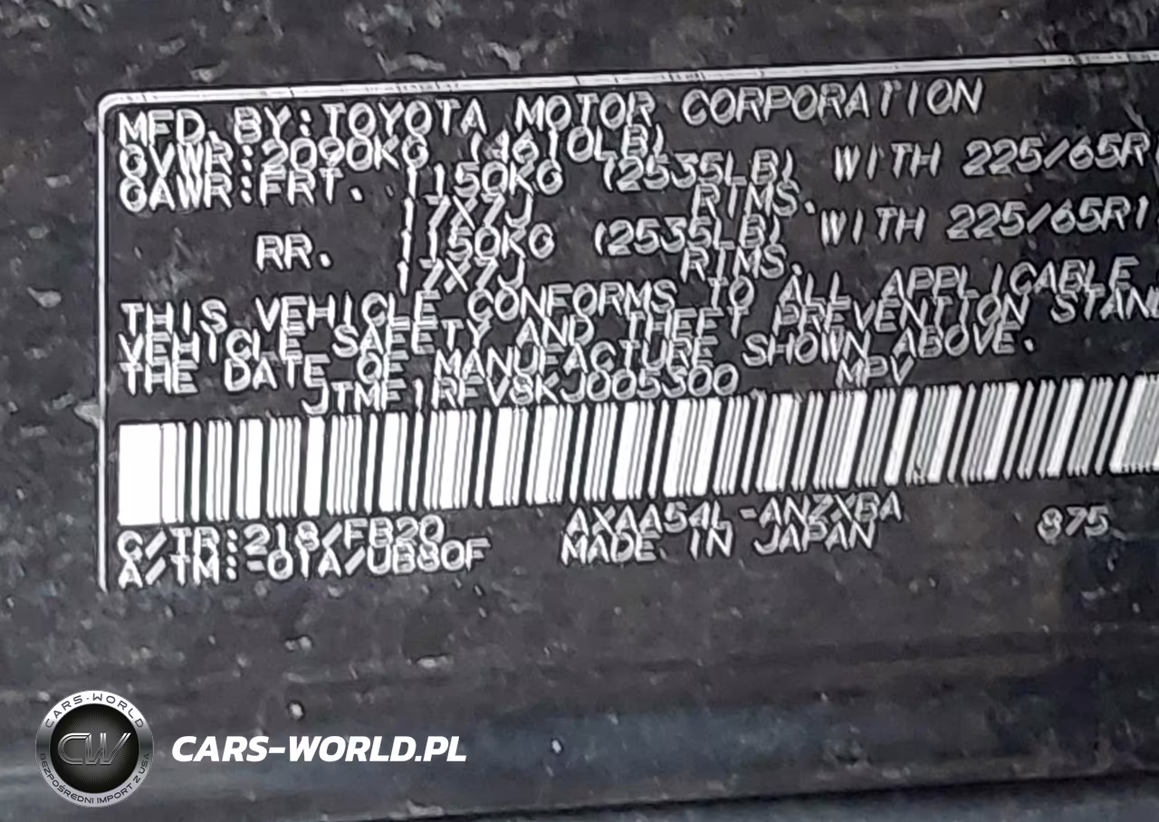 2019 Toyota Rav4 Le VIN:JTMF1RFV8KJ005300 - 9
