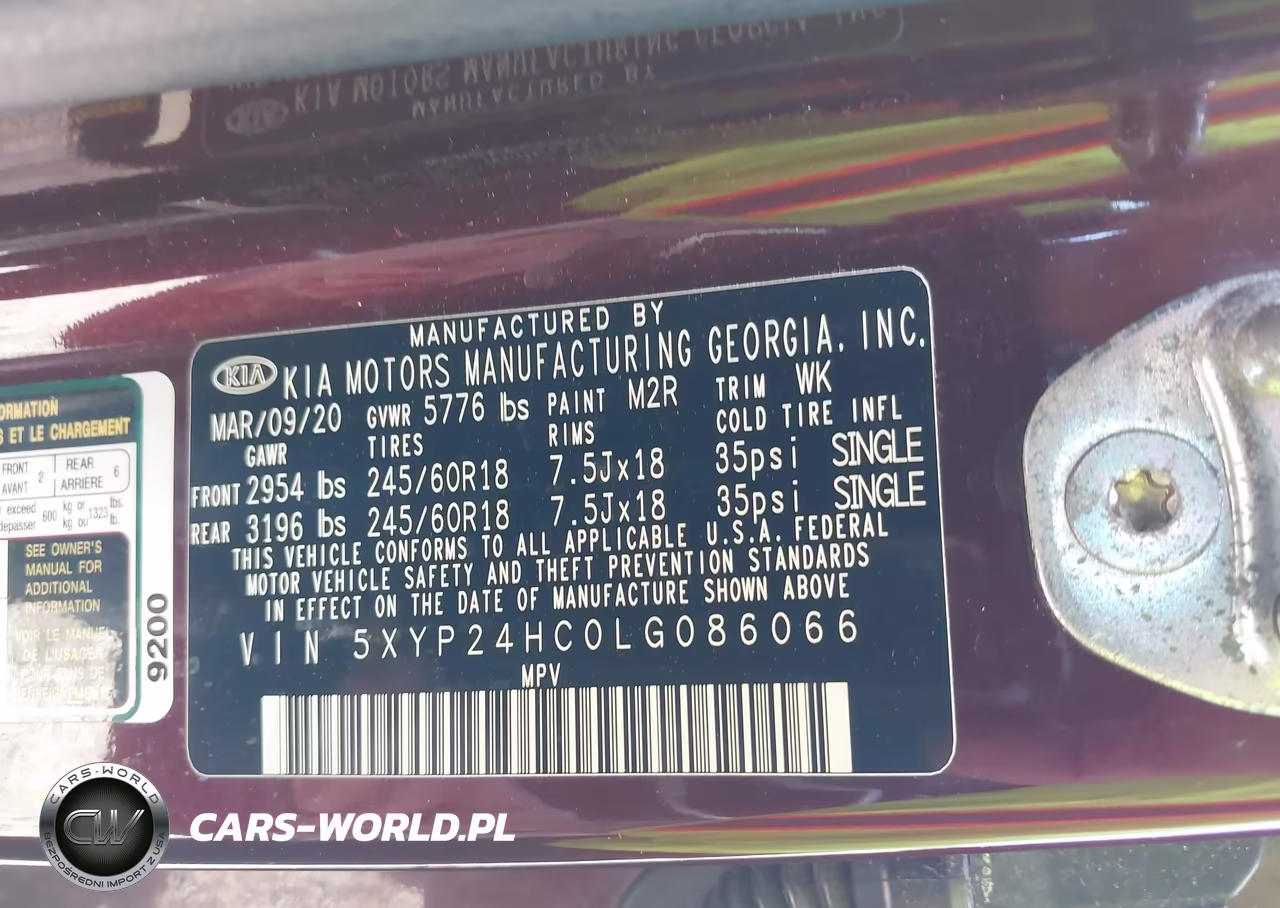 2020 Kia Telluride Lx VIN:5XYP24HC0LG086066 - 9