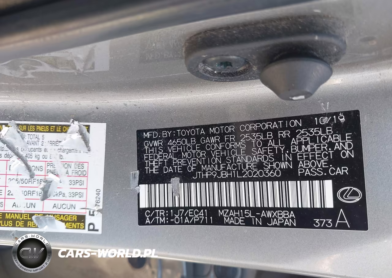 2020 Lexus Ux 250H VIN:JTHP9JBH1L2020360 - 9