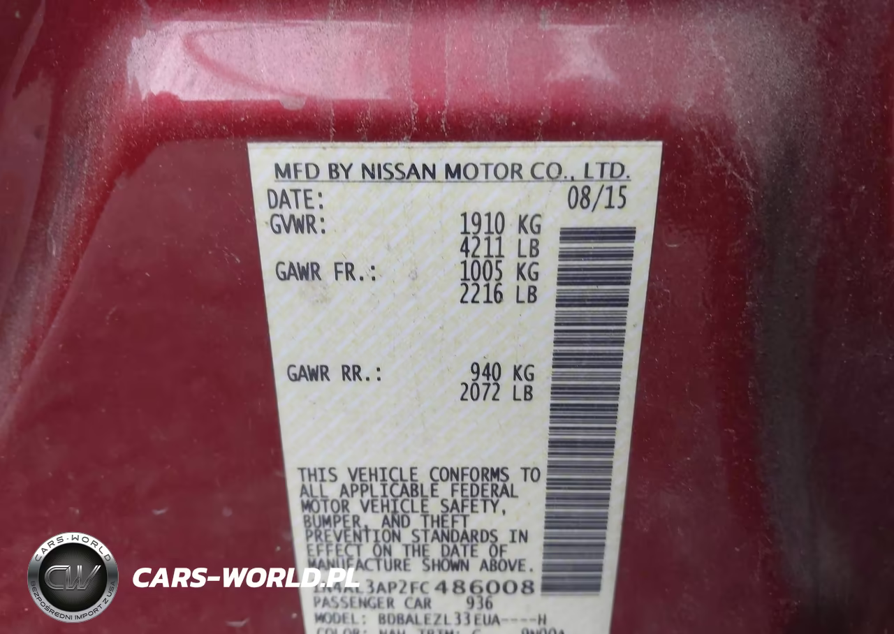 2015 Nissan Altima 2.5 S VIN:1N4AL3AP2FC486008 - 9