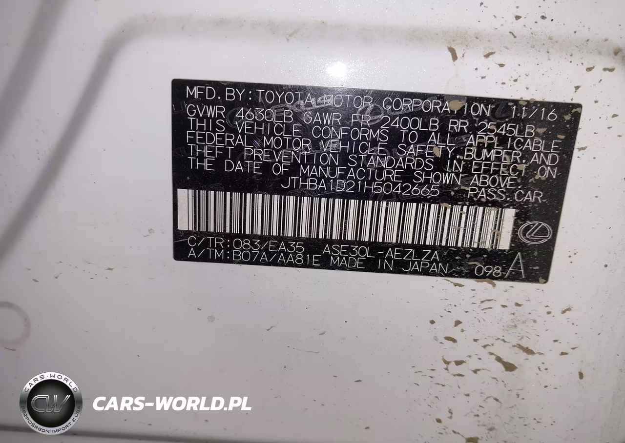 2017 Lexus Is 200T VIN:JTHBA1D21H5042665 - 9