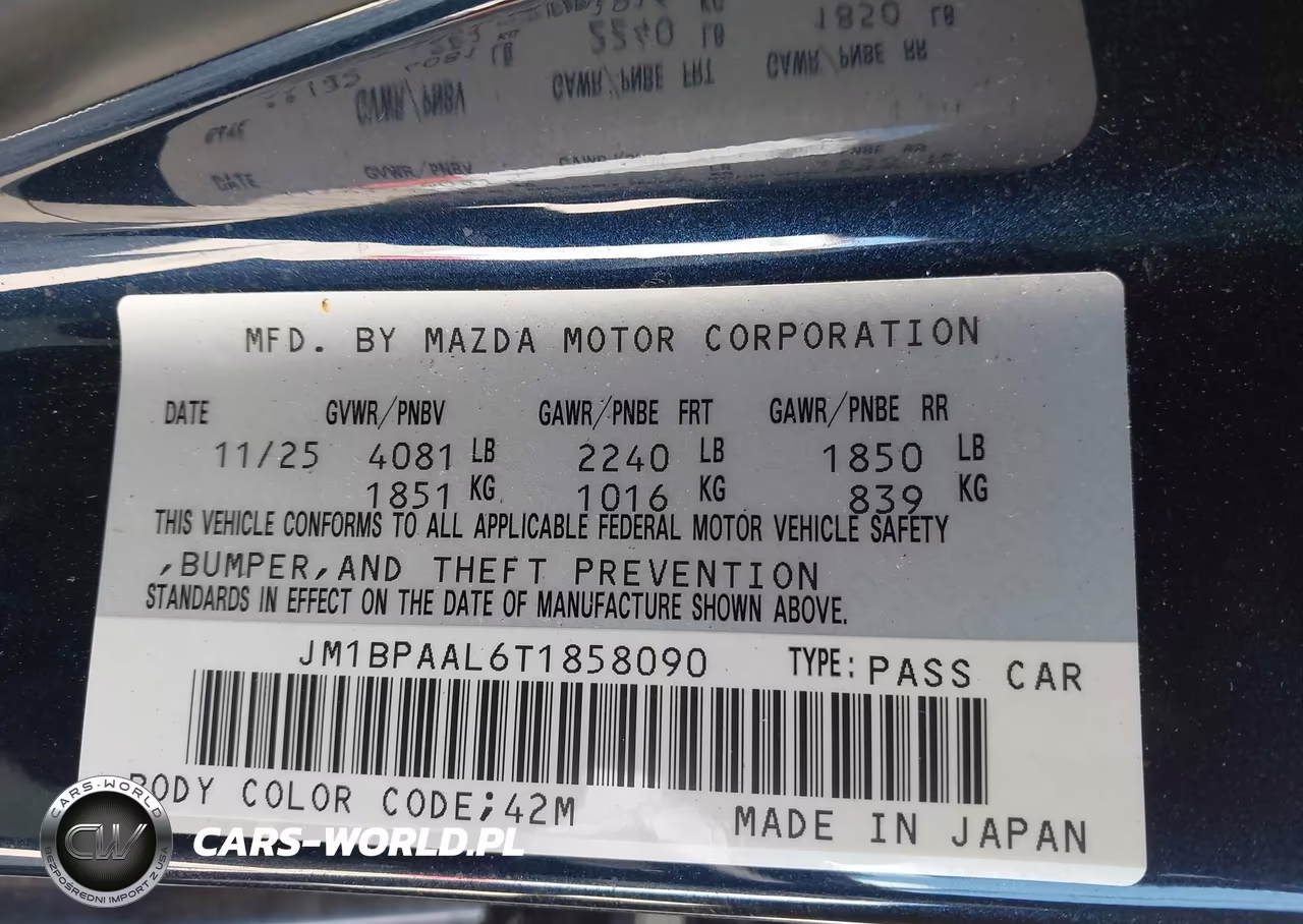 2026 Mazda Mazda3 2.5 S VIN:JM1BPAAL6T1858090 - 9