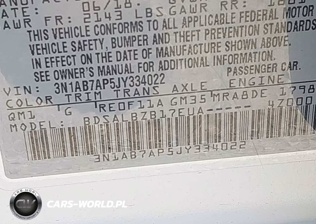 2018 Nissan Sentra S VIN:3N1AB7AP5JY334022 - 9