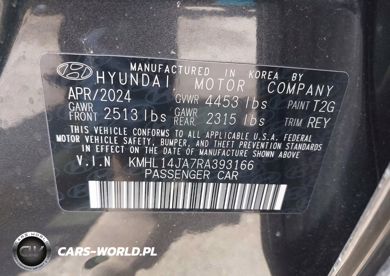 2024 Hyundai Sonata Sel VIN:KMHL14JA7RA393166 - 9