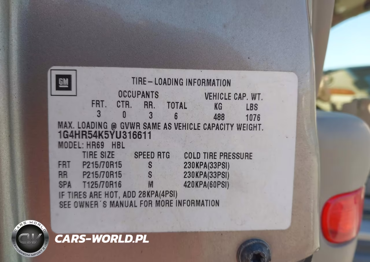 2000 Buick Lesabre Limited VIN:1G4HR54K5YU316611 - 9