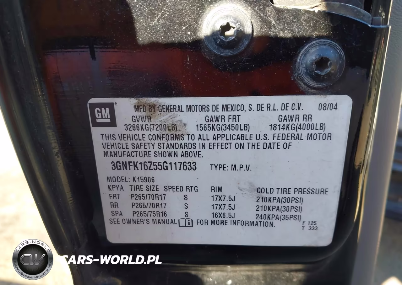 2005 Chevrolet Suburban 1500 Z71 VIN:3GNFK16Z55G117633 - 9