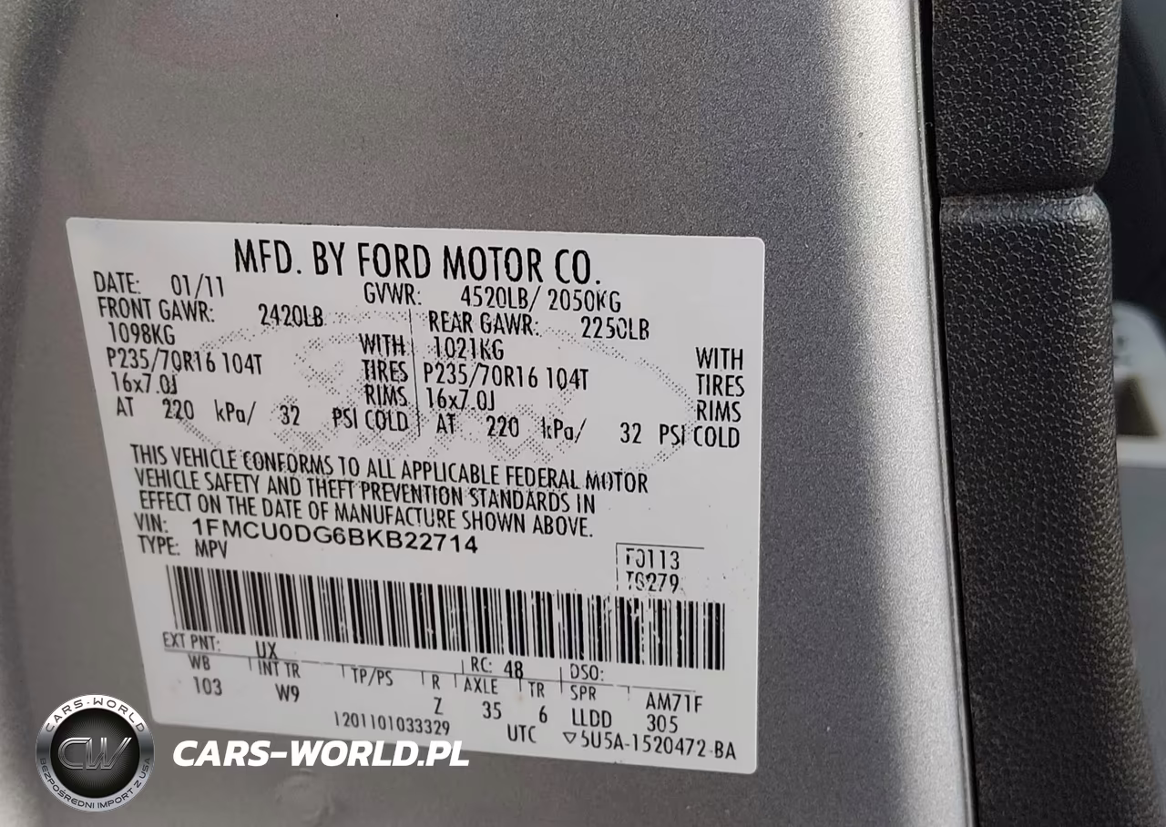 2011 Ford Escape Xlt VIN:1FMCU0DG6BKB22714 - 9