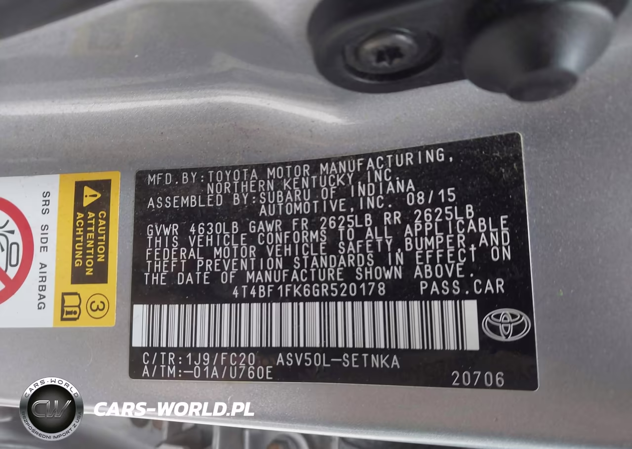 2016 Toyota Camry Le VIN:4T4BF1FK6GR520178 - 9