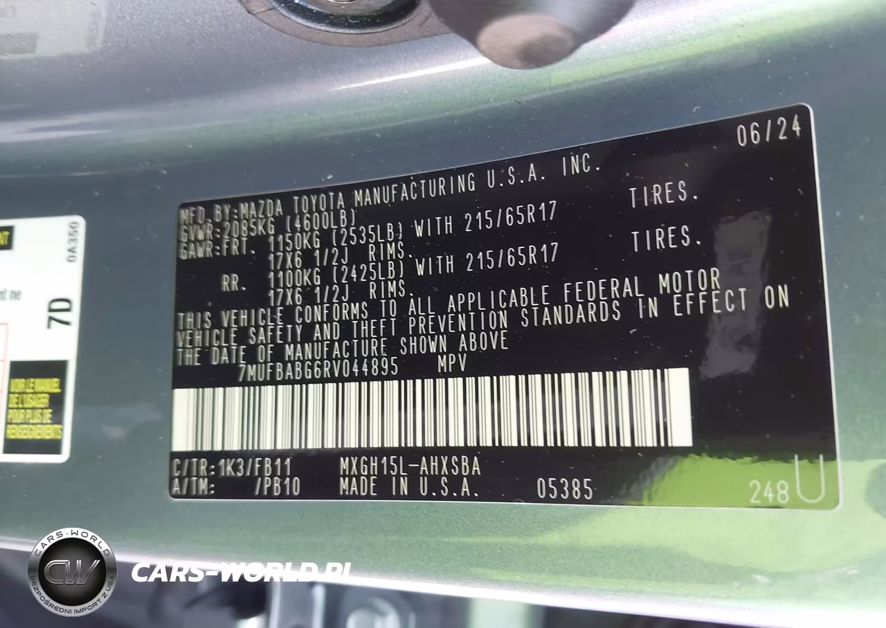 2024 Toyota Corolla Cross Hybrid Se VIN:7MUFBABG6RV044895 - 9