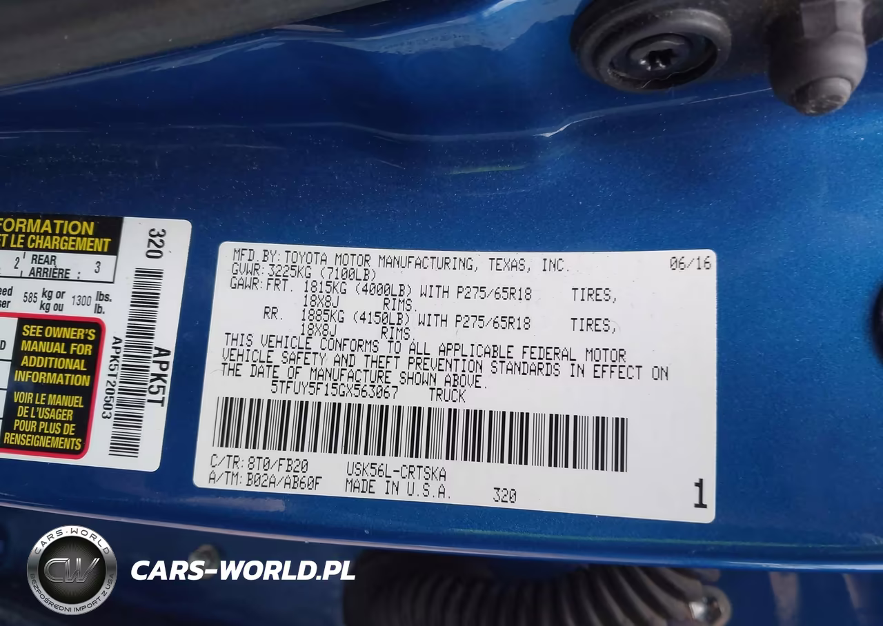 2016 Toyota Tundra Sr5 5.7L V8 VIN:5TFUY5F15GX563067 - 9