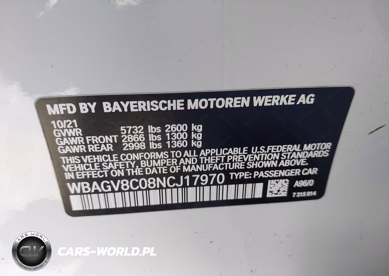 2022 BMW M850I Gtan Coupe xDrive VIN:WBAGV8C08NCJ17970 - 9