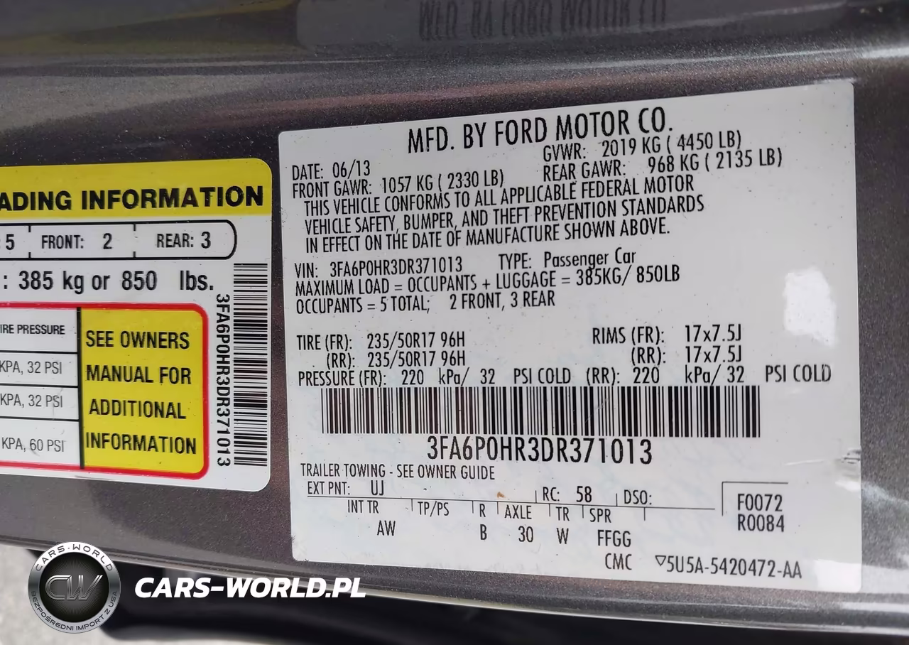 2013 Ford Fusion Se VIN:3FA6P0HR3DR371013 - 9
