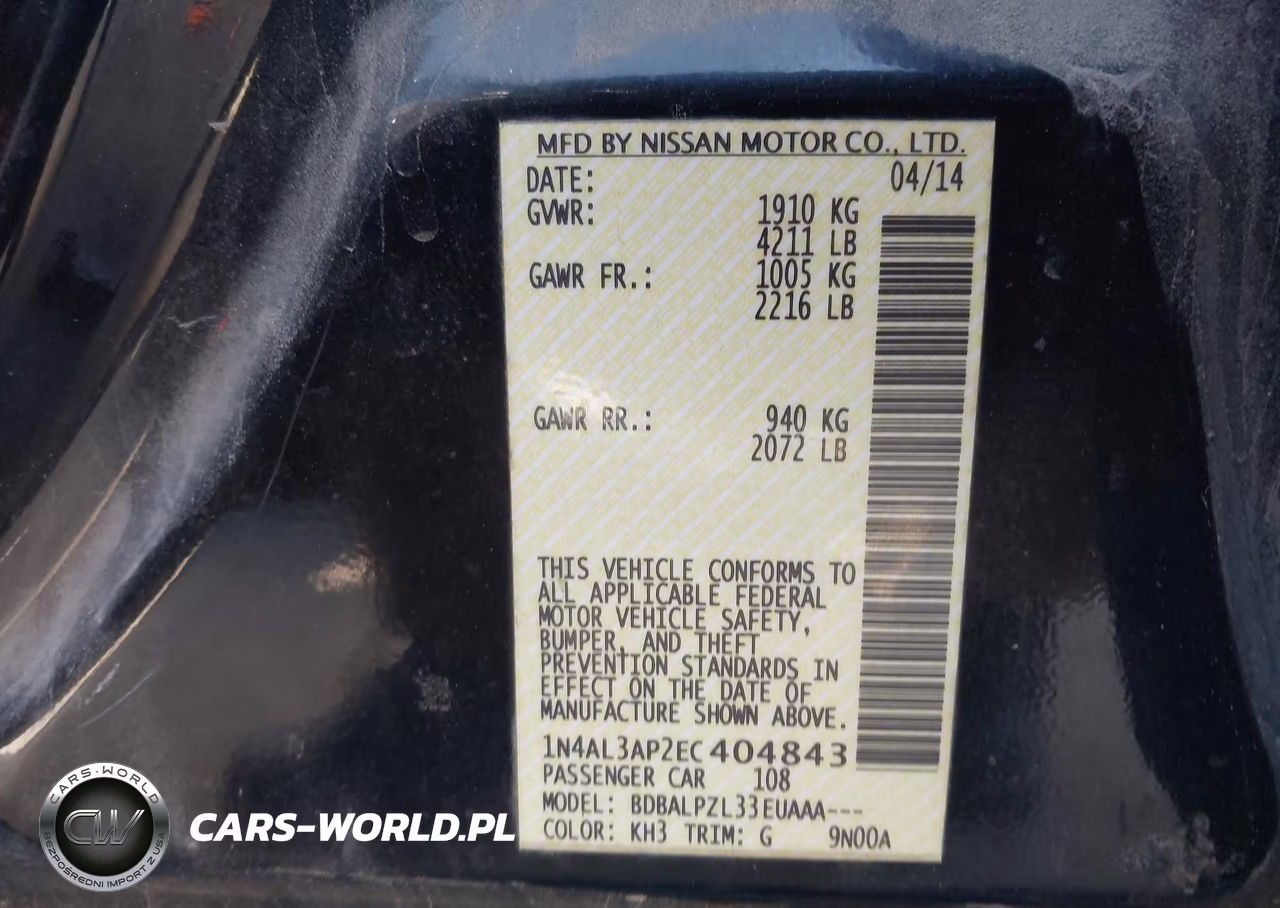 2014 Nissan Altima 2.5 VIN:1N4AL3AP2EC404843 - 9