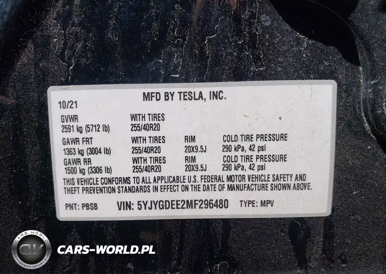 2021 Tesla Model Y Long Range Dual Motor All-Wheel Drive VIN:5YJYGDEE2MF296480 - 9