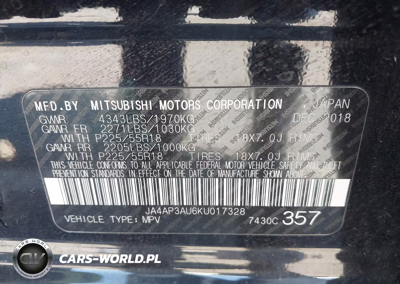 2019 Mitsubishi Outlander Sport 2.0 Es VIN:JA4AP3AU6KU017328 - 9