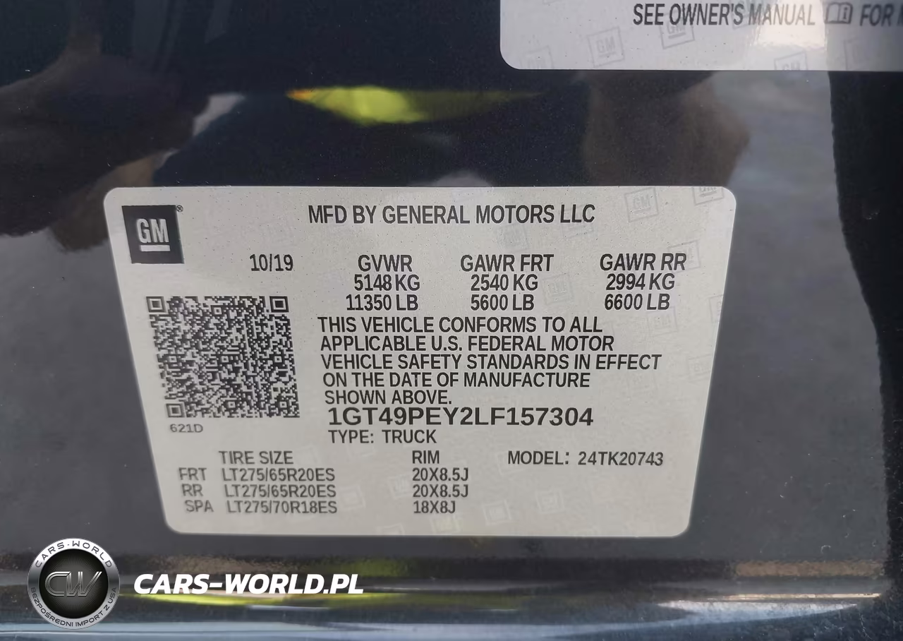 2020 GMC Sierra 2500Hd 4Wd Standard Bed At4 VIN:1GT49PEY2LF157304 - 8