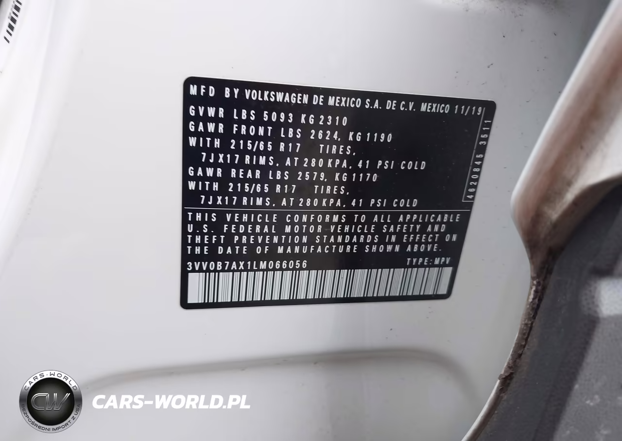 2020 Volkswagen Tiguan 2.0T S VIN:3VV0B7AX1LM066056 - 9
