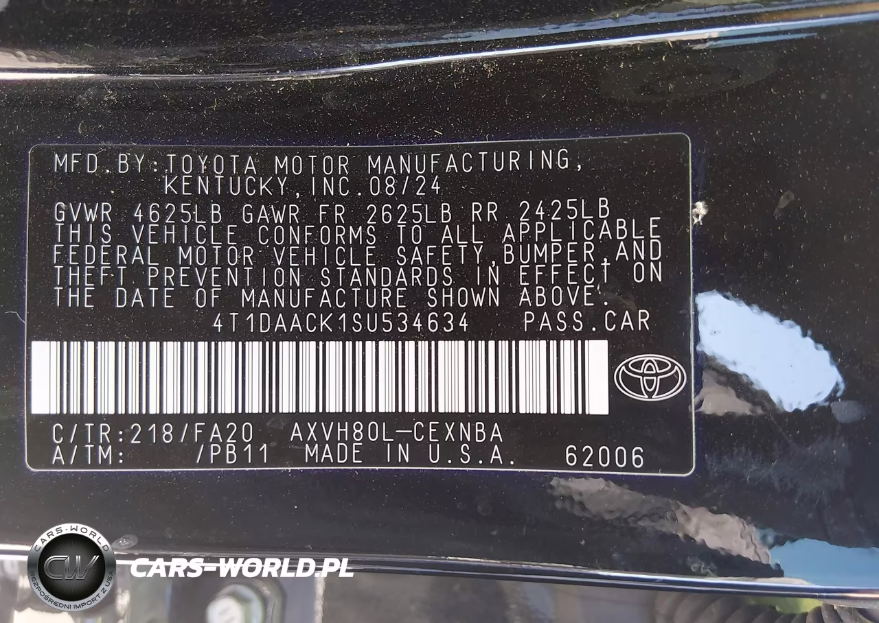 2025 Toyota Camry Le VIN:4T1DAACK1SU534634 - 9