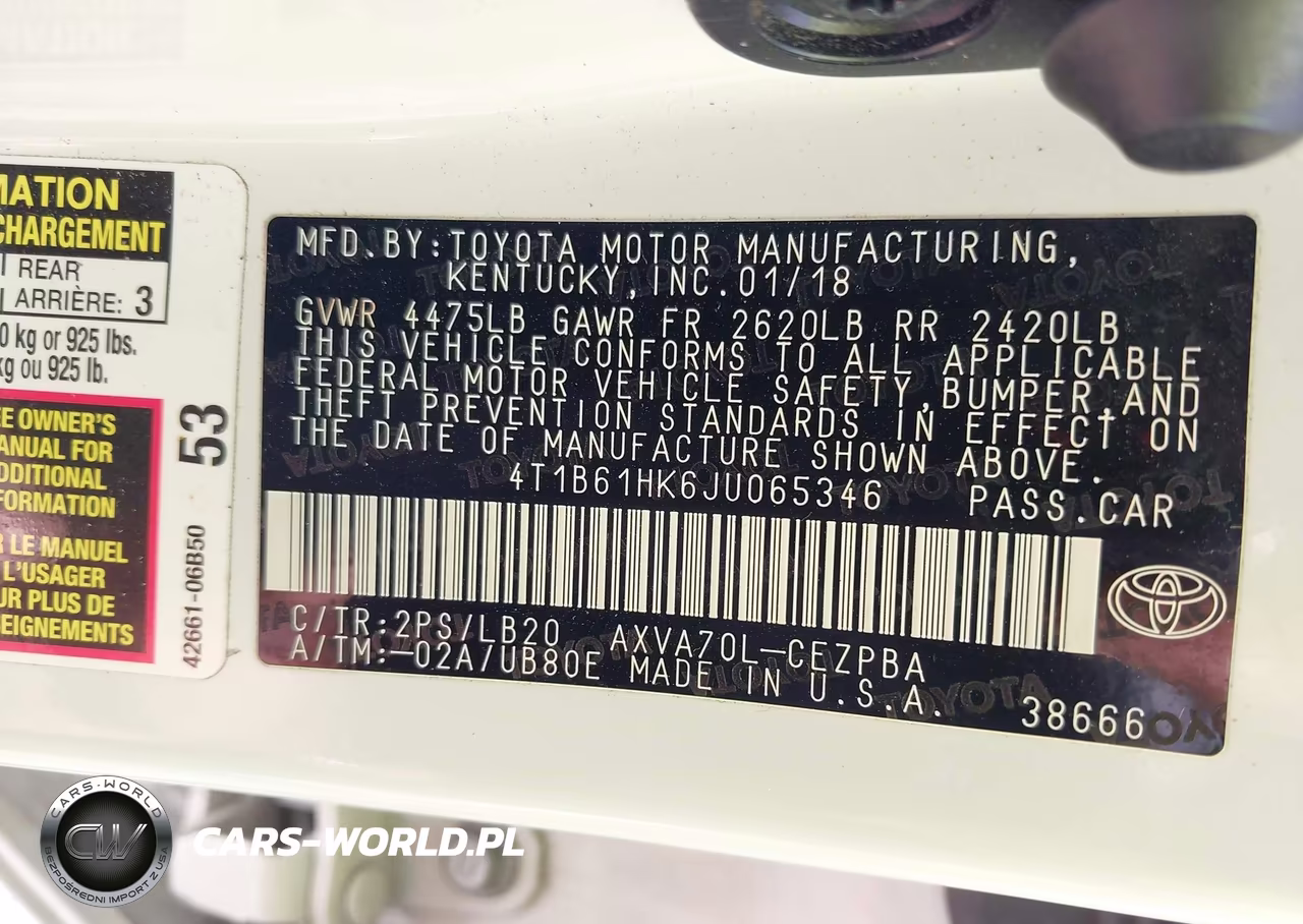 2018 Toyota Camry Xse VIN:4T1B61HK6JU065346 - 9