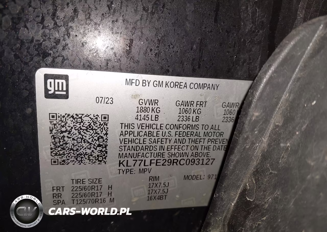 2024 Chevrolet Trax Fwd Sp VIN:KL77LFE29RC093127 - 9