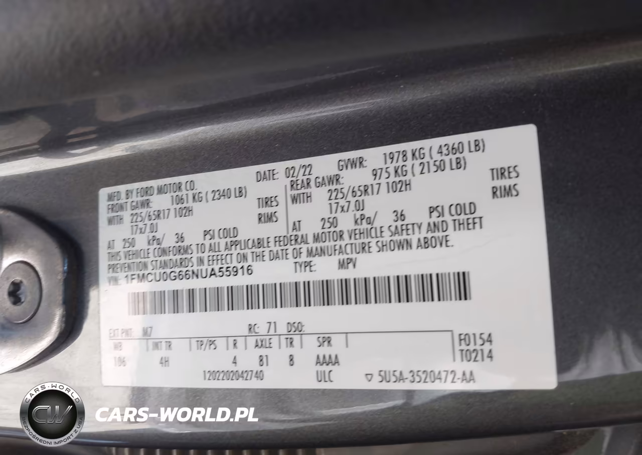 2022 Ford Escape Se VIN:1FMCU0G66NUA55916 - 9