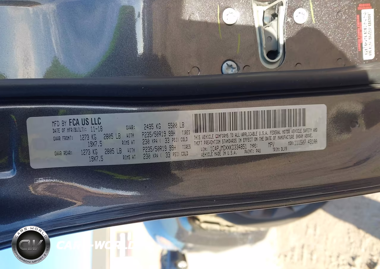 2019 Jeep Cherokee High Altitude 4X4 VIN:1C4PJMDXXKD334851 - 9