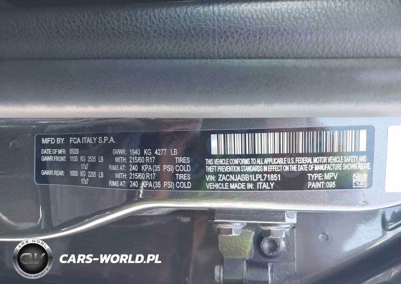 2020 Jeep Renegade Latitude Fwd VIN:ZACNJABB1LPL71851 - 9